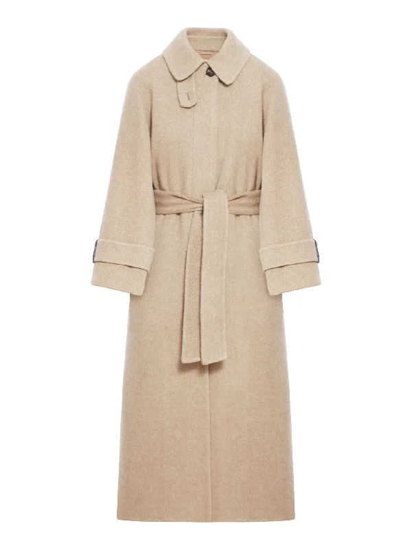 long wool coat Soft Thermal Overcoat