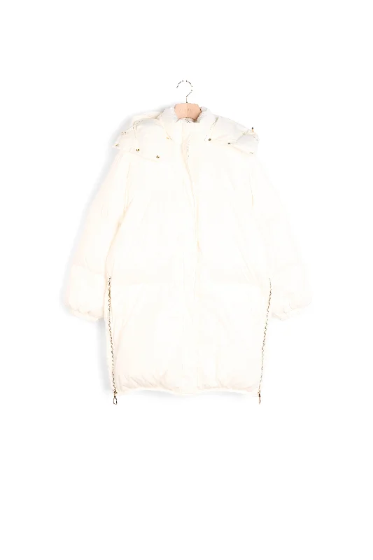 OUTERWEAR Ecru Cozy Knitted Poncho