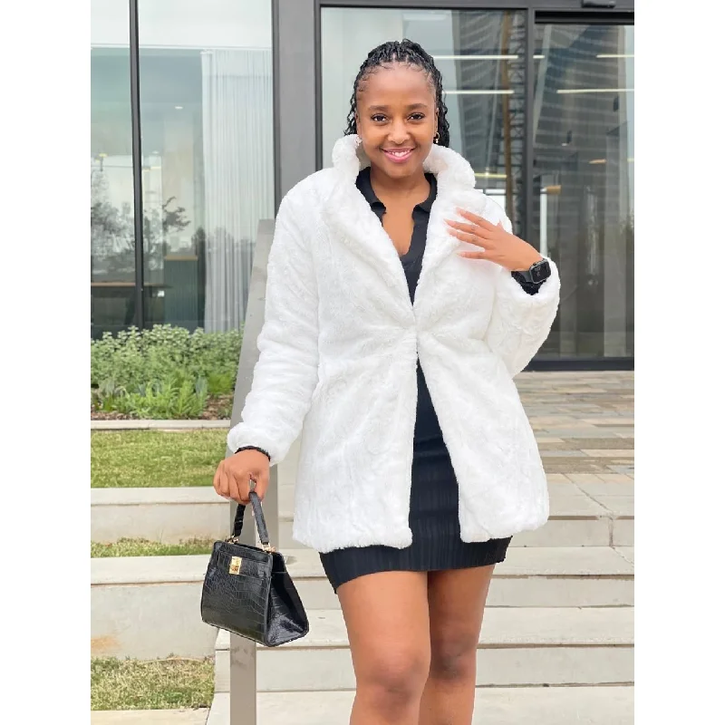 Faux fur Warm Coat Fur-Lined Aviator Coat