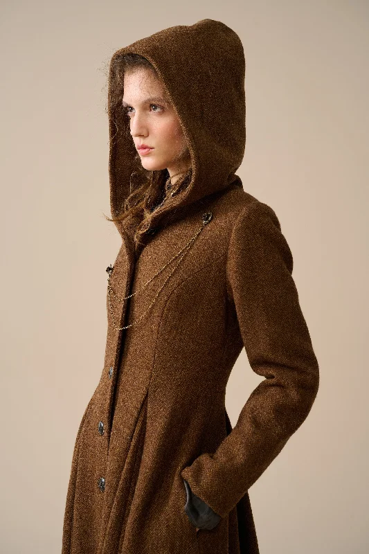 My Fair Lady 26 | Hooded Wool Coat Ultra-Light Down Coat
