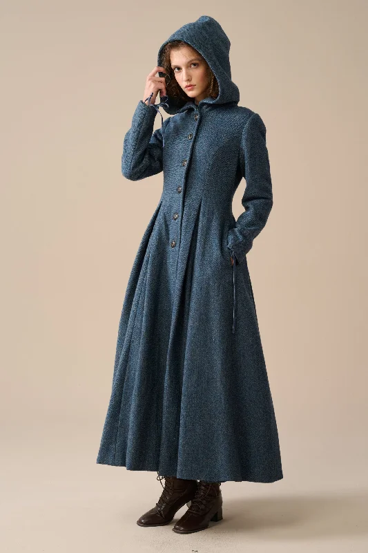 My Fair Lady 26 | Hooded Wool Coat Relaxed Fit Blazer
