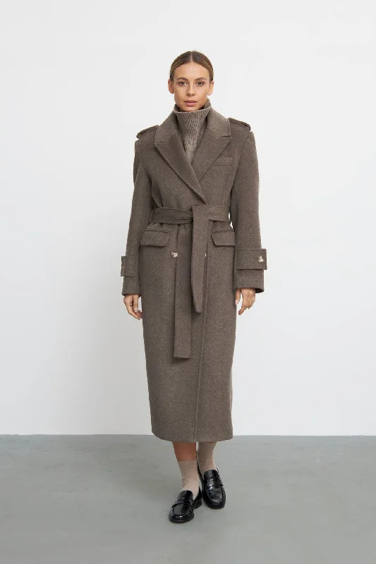 Kelby Coat - Dark Brown Padded Ski Jacket