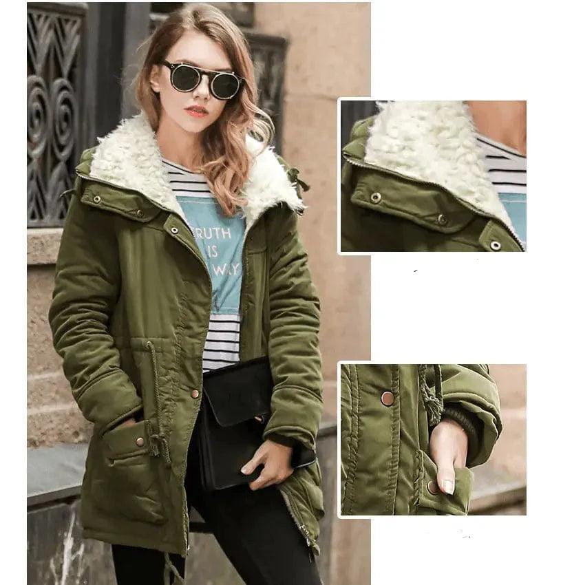 Lamb coat Draped Collar Cardigan