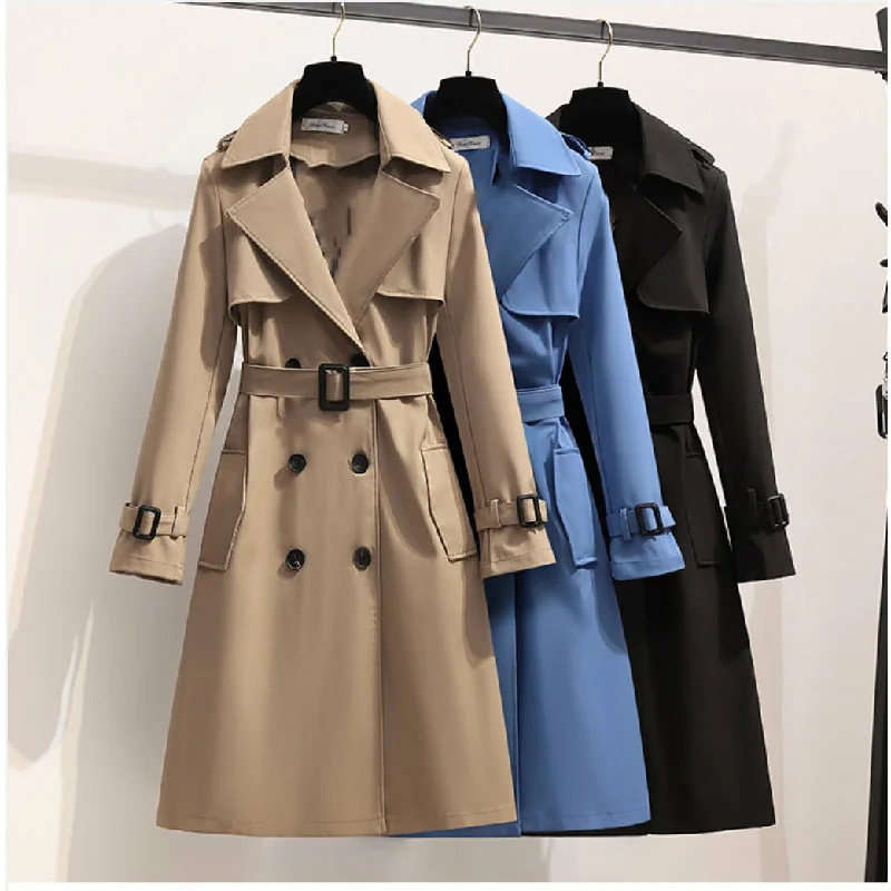 Long Double-Breasted Casual Loose Coat Elegant Satin Bolero
