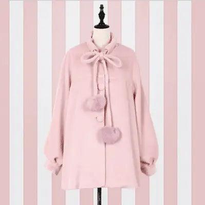 A Dream Coat for Sweet Girls Cute Winter Long Sleeve Wool Quilted Hybrid Jacket