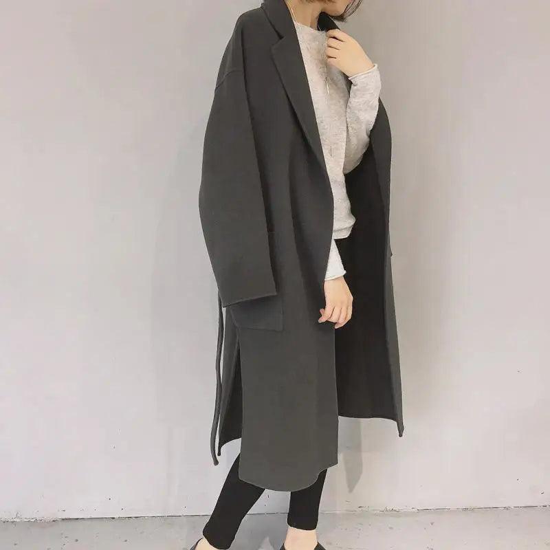 Double-faced fleece coat coat Adjustable Waist Parka