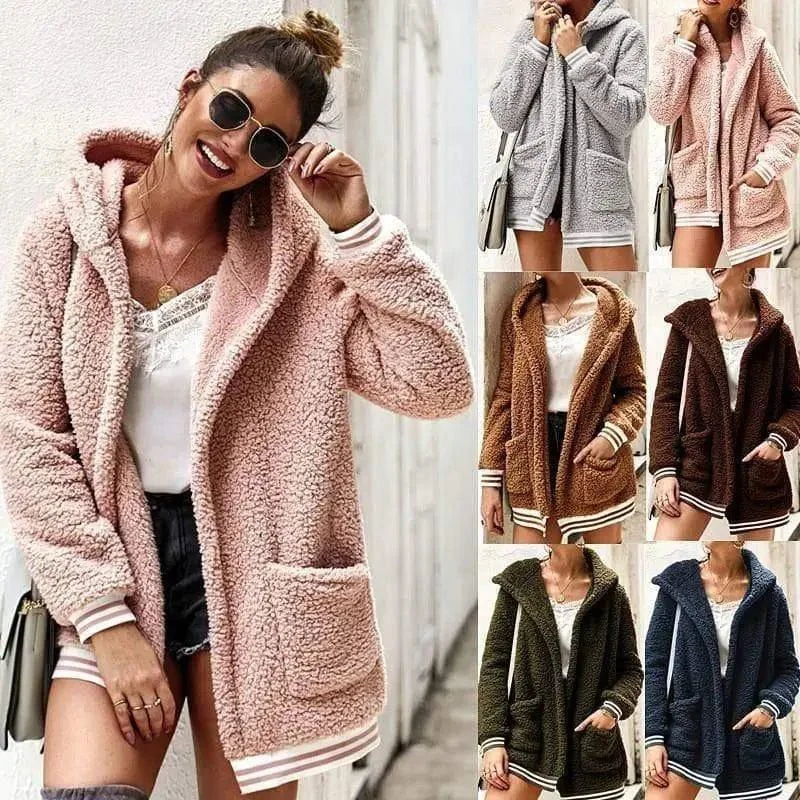 Hooded fur coat Long Hooded Anorak