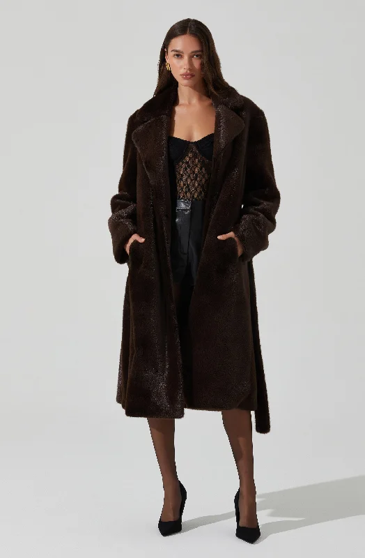 Maisie Faux Fur Longline Coat Trendy Puffer Vest