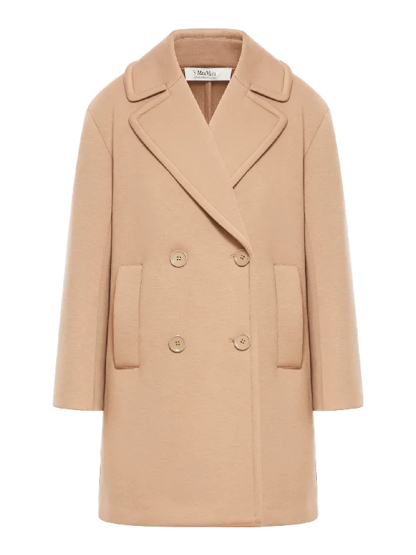 Scuba jersey pea coat Military-Inspired Jacket