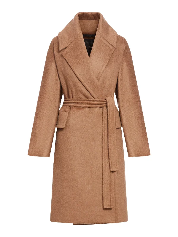 ATTUALE Long Coat Plaid Checkered Coat