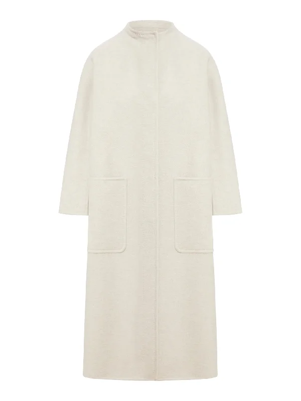 Gioiosa Beige Coat Pastel Wool Peacoat