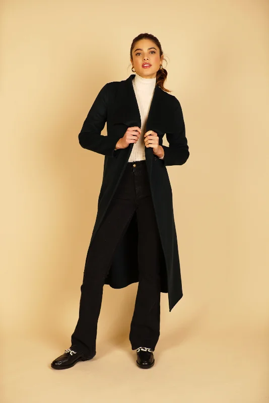 Michelle Wrap Coat Casual Open-Front Coat