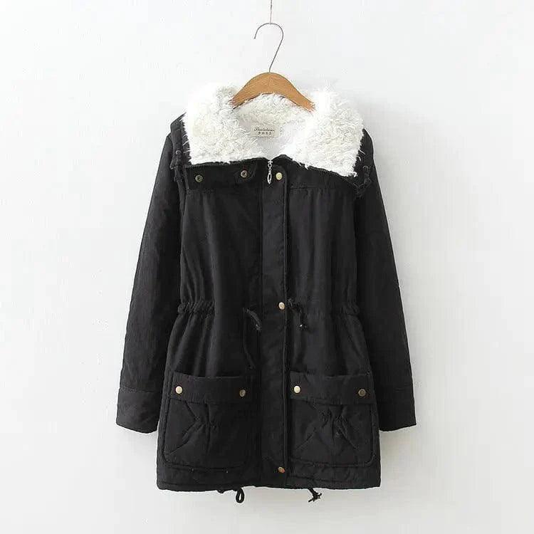 Mid-length Slim-fit Peach Skin Coat Cropped Tweed Jacket