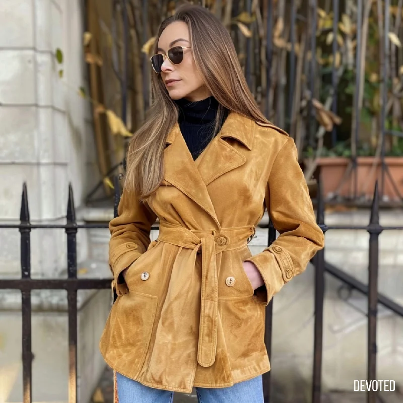 Rose Long Coat A-Line Swing Coat