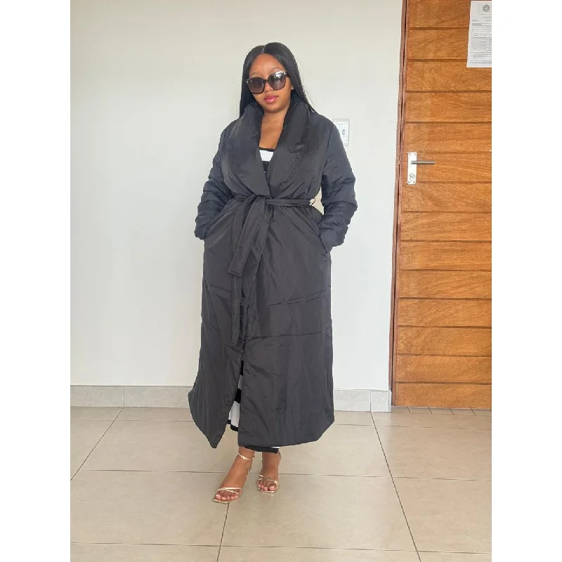 Sexy Long Sleeve Coat Buttoned Peplum Coat