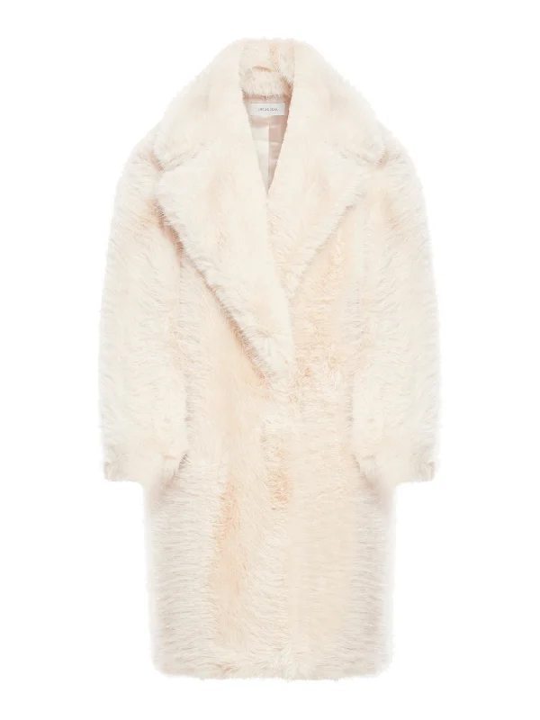 Faux fur coat Warm Hooded Poncho