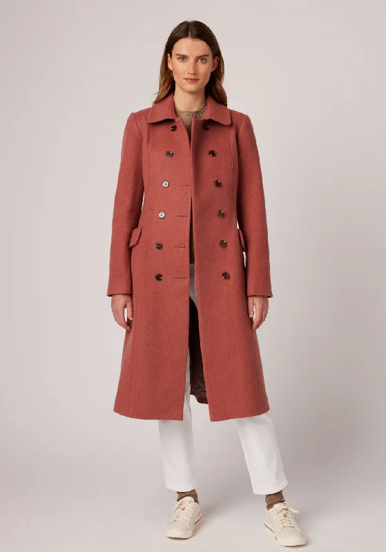 Tori Coat | Coral Belted Crossover Blazer