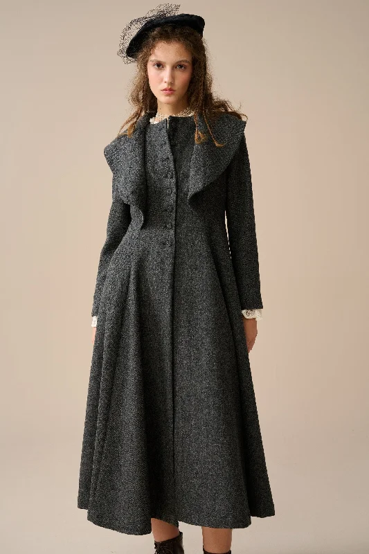 Gemma 17 | 100% wool victorian coat Fashionable Blazer Coat