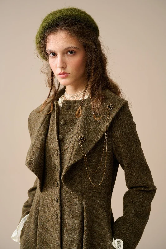 Gemma 17 | 100% wool victorian coat Functional Travel Jacket