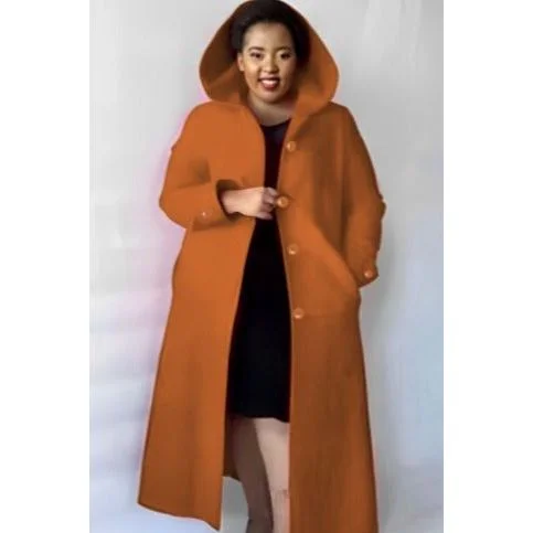 Vintage Buttoned Coat Hooded Puffer Anorak