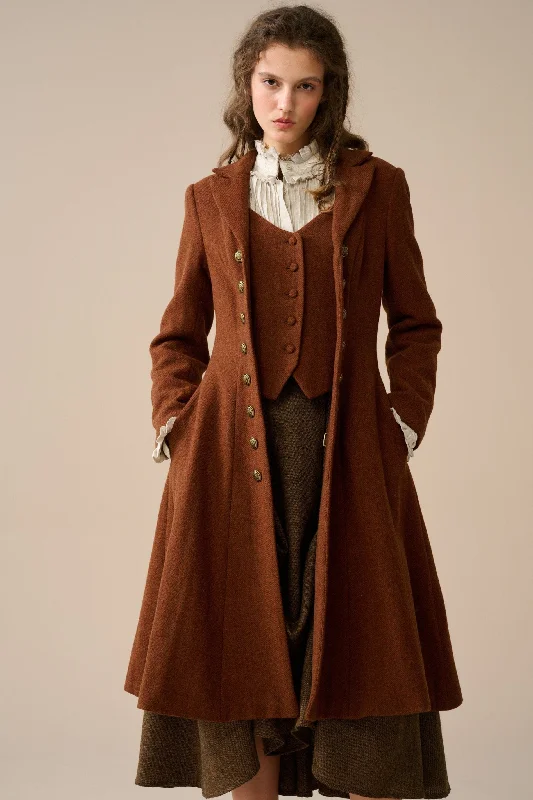 Doreen 15 |Vest-Layered 100% Wool Coat Thick Layered Jacket
