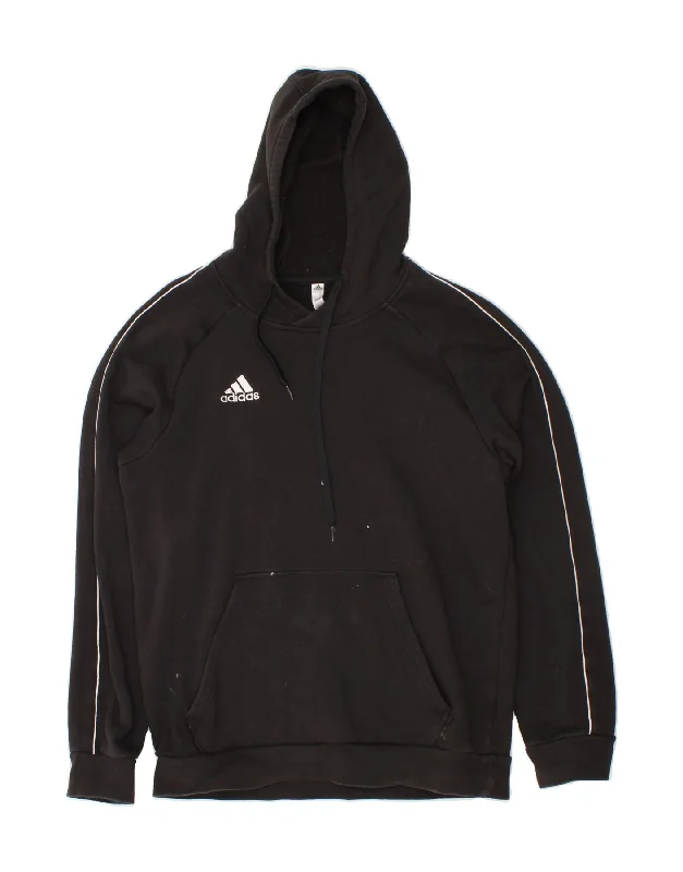 ADIDAS Mens Hoodie Jumper Large Black Cotton Hoodie with Longline Fit Extended Stylish ADIDAS Mens Hoodie Jumper Large Black Cotton Hoodie with Longline Fit Extended Stylish