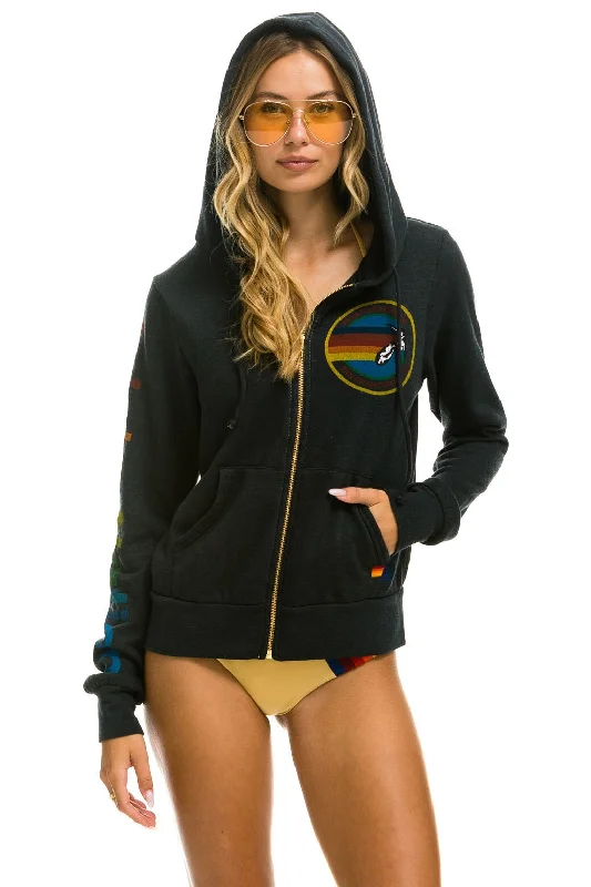 AVIATOR NATION SAN FRANCISCO HOODIE - CHARCOAL Hoodie with Lining Warm Insulated