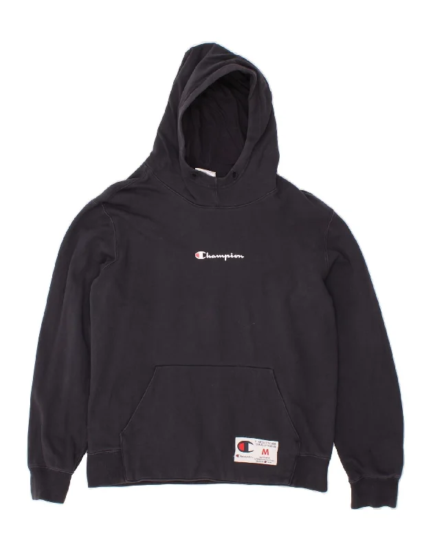 CHAMPION Mens Graphic Hoodie Jumper Medium Navy Blue Cotton Hoodie with Relaxed Fit Easy Casual CHAMPION Mens Graphic Hoodie Jumper Medium Navy Blue Cotton Hoodie with Relaxed Fit Easy Casual