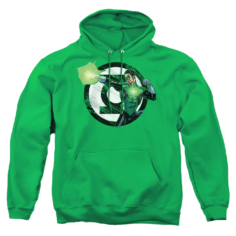 Green Lantern Blasting Logo - Pullover Hoodie Batwing Sleeve Top