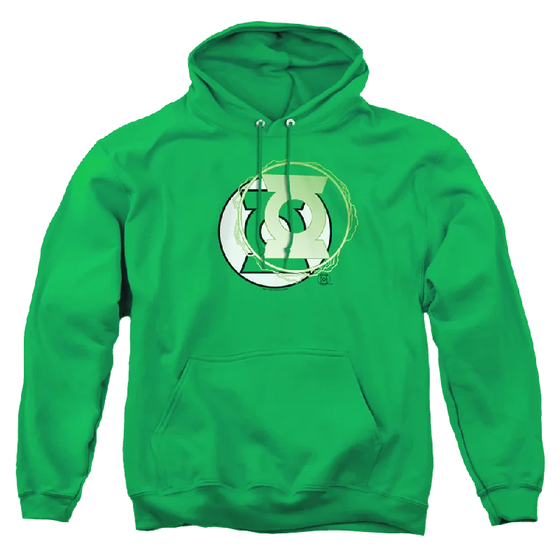 Green Lantern Gl Energy Logo - Pullover Hoodie Lantern Sleeve Elegant