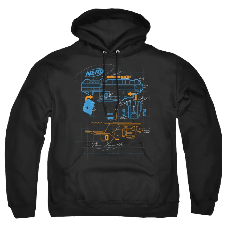 Nerf Deconstructed Gun - Pullover Hoodie Deep Neck Pullover