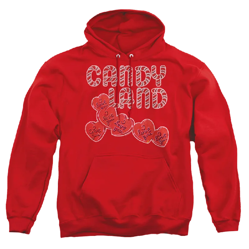 Candy Land I Love You - Pullover Hoodie Ruffle Neck Pullover