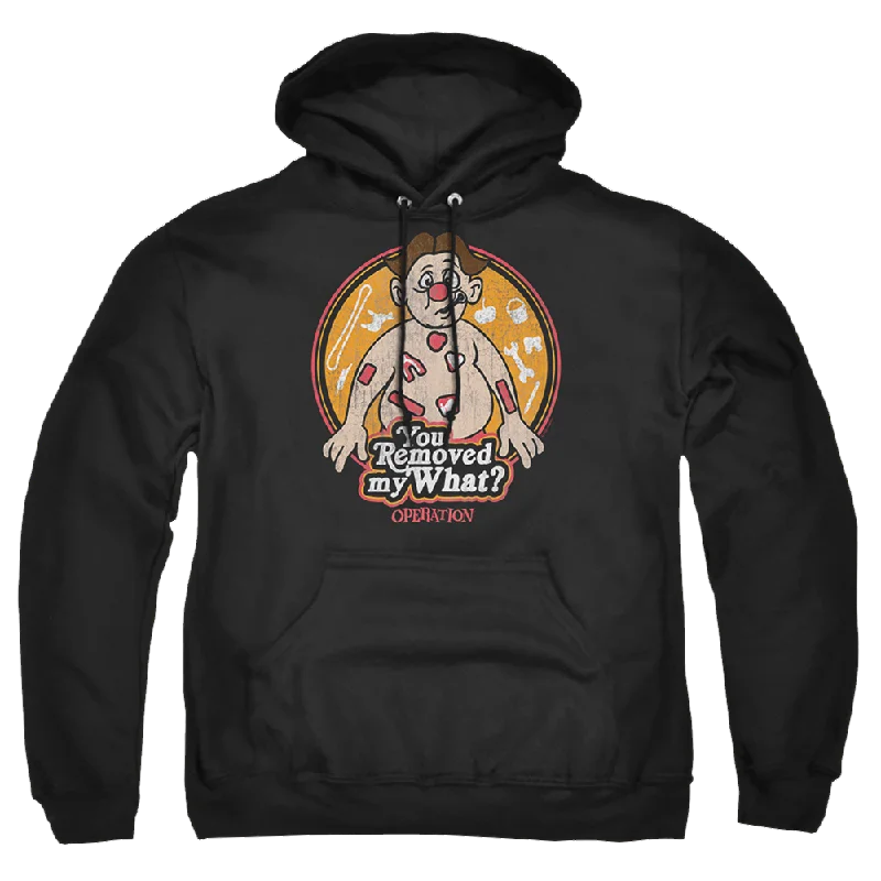 Operation You Removed My What - Pullover Hoodie Asymmetrical Neck Pullover