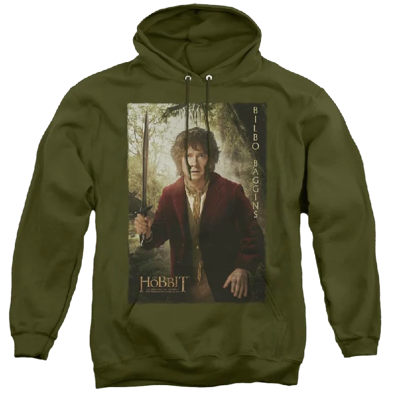 Hobbit Movie Trilogy, The Bilbo Poster - Pullover Hoodie Slim Sleeve Pullover