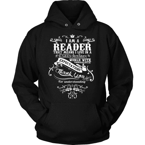 I am a reader Hoodie Hoodie with Front Slit Layering Stylish