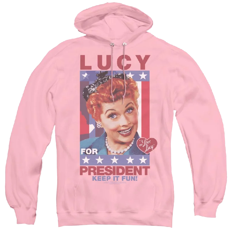 I Love Lucy For President - Pullover Hoodie Port Neck Pullover