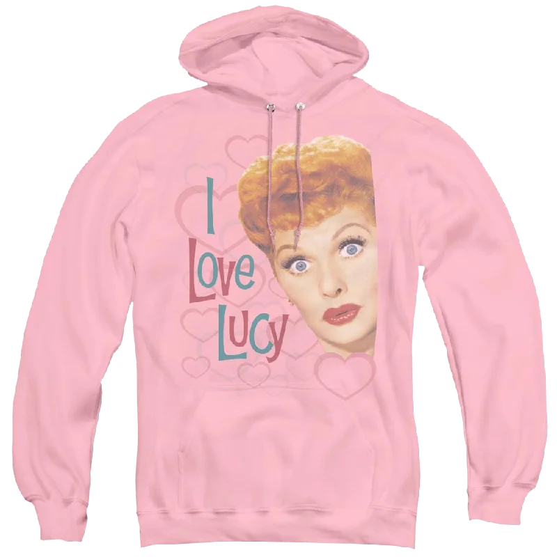 I Love Lucy Open Hearts - Pullover Hoodie Cable Knit Chunky