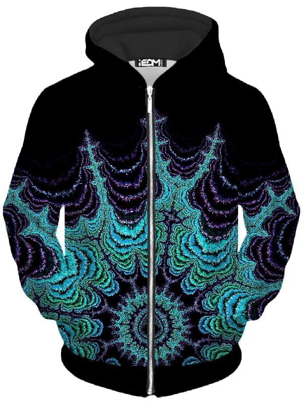 Iced Mantra Cake Unisex Zip-Up Hoodie Hoodie with Thumb Holes Functional Cozy