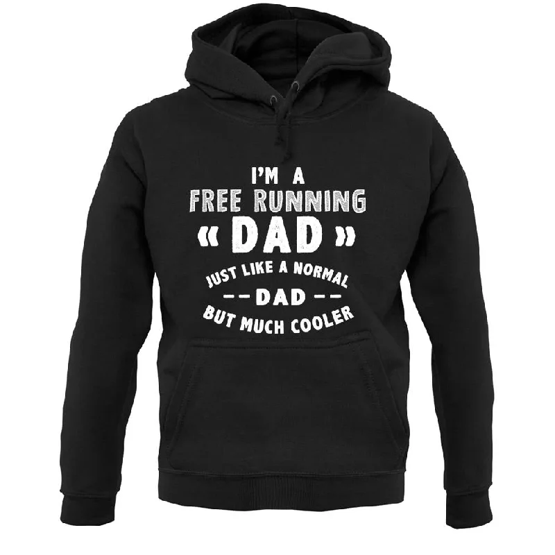 I'm A Free Running Dad Unisex Hoodie Hoodie with Button Classic Timeless