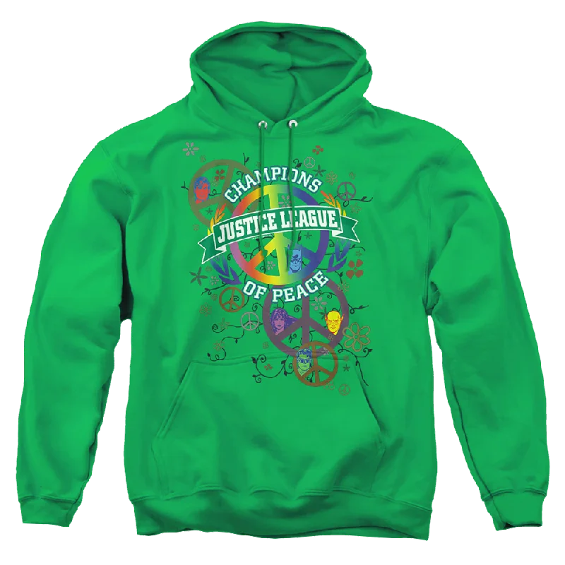 Justice League Peace League - Pullover Hoodie Long Bell Sleeve