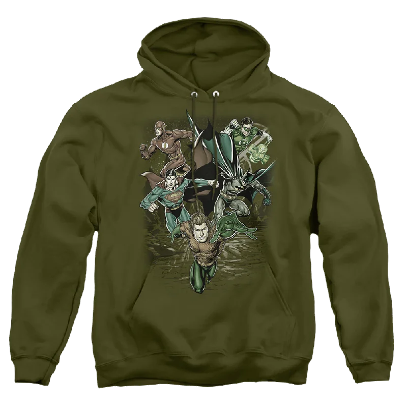 Justice League Spacing Out - Pullover Hoodie Boyleg Sleeve Pullover