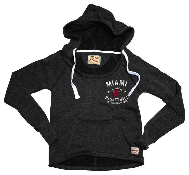 Sportiqe Miami HEAT Ladies Port Hoodie Hoodie with Oversized Fit Loose Comfortable