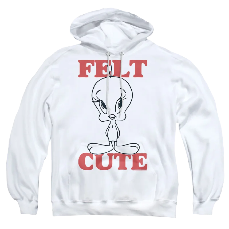 Looney Tunes Felt Cute - Pullover Hoodie Bardot Neck Top
