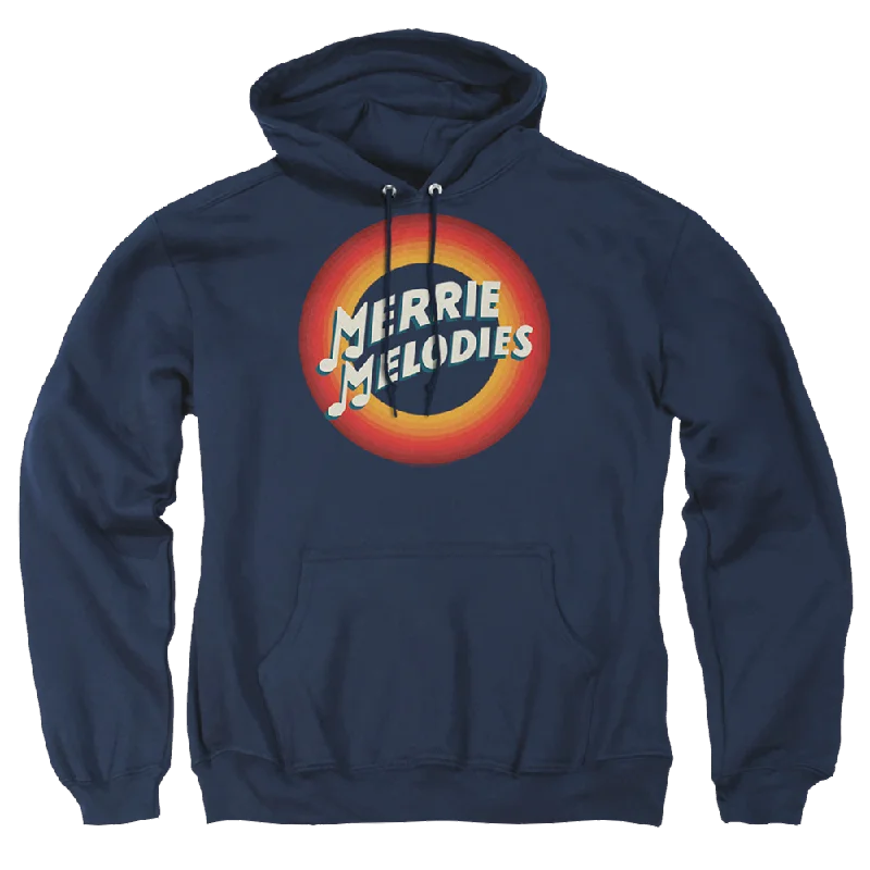 Looney Tunes Merrie Logo - Pullover Hoodie Bateau Neck Pullover