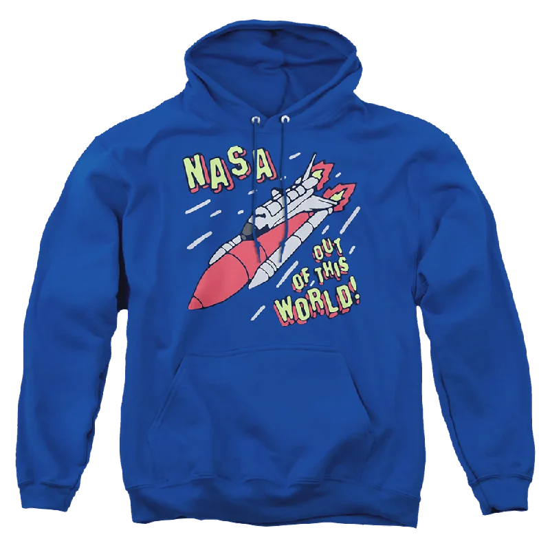 Nasa Out Of This World - Pullover Hoodie Asymmetrical Hem Sweater