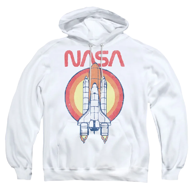 Nasa Shuttle Circle - Pullover Hoodie Faux Fur Trim