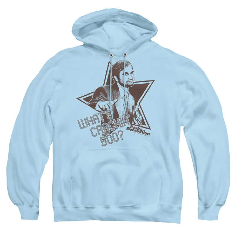 Parks & Recreation Whats Crackin Boo - Pullover Hoodie Textured Knit Design