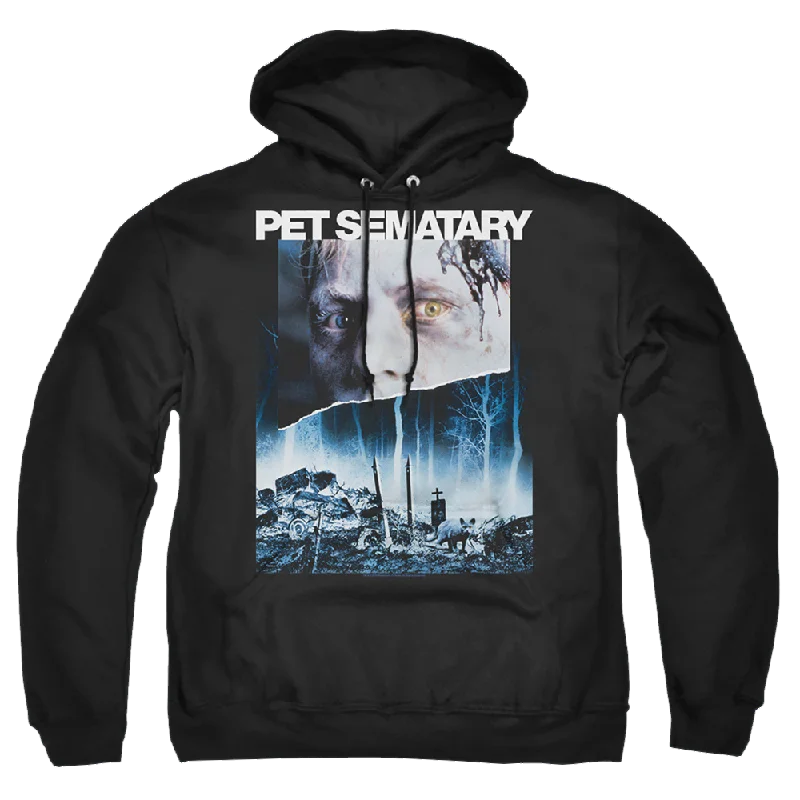 Pet Sematary Poster Art - Pullover Hoodie Peter Pan Collar