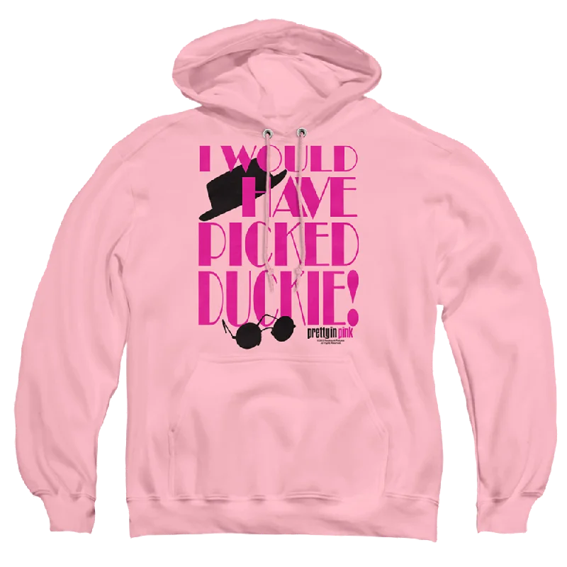 Pretty In Pink Picked Duckie - Pullover Hoodie Square Neck Pullover