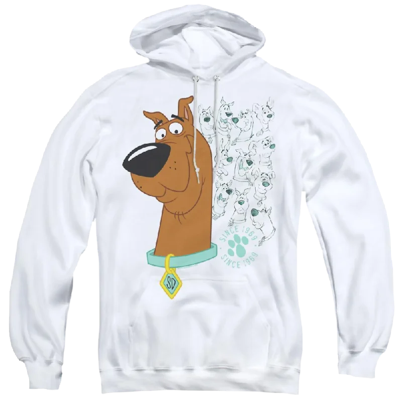 Scooby Doo Evolution Of Scooby Doo - Pullover Hoodie Over Sleeve Pullover